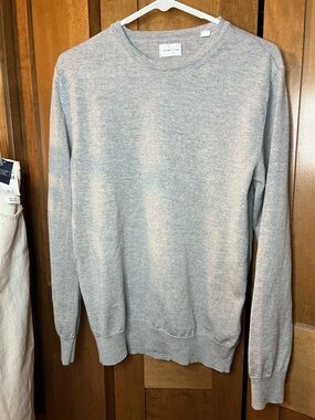 Gant Light Grey merino wool Crewneck Sweater
